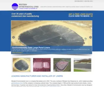 Westernliner.com(Large Geomembrane Pond Liners) Screenshot