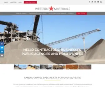 Westernmaterials.net(Get A Price For Sand and Gravel) Screenshot