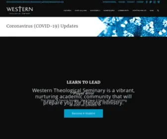 Westernsem.edu(Western Theological Seminary) Screenshot