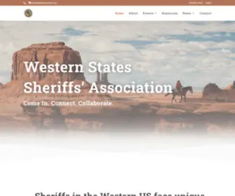 Westernsheriffs.org(Western States Sheriffs' Association) Screenshot