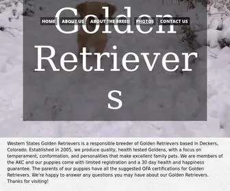 Westernstatesgoldenretrievers.com(Western States Golden Retrievers) Screenshot