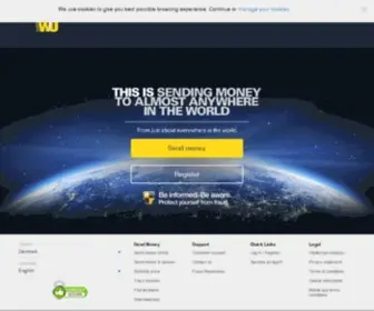 Westernunion.dk(Western Union) Screenshot