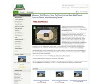 Westernwalltents.com(Wall Tent) Screenshot