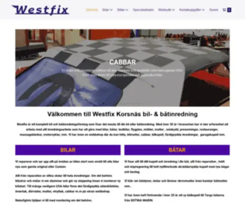 Westfix.fi(Startsida) Screenshot