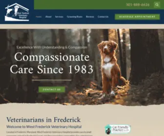 Westfredvet.com(West Frederick Veterinary Hospital) Screenshot