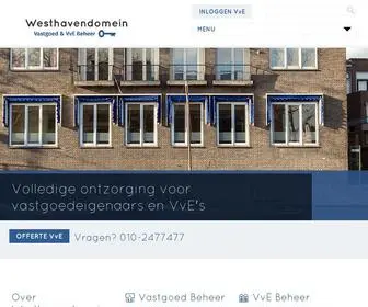 Westhavendomein.nl(Startpagina) Screenshot