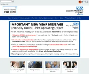 Westhertshospitals.nhs.uk(West Hertfordshire Hospitals NHS Trust) Screenshot