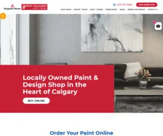 Westhillhurstpaint.com(Benjamin Moore Calgary) Screenshot