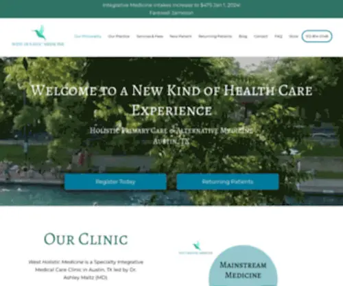 Westholisticmedicine.com(A New Kind of Health Care) Screenshot