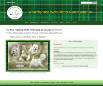 Westieclubamerica.com(West Highland White Terrier Club of America) Screenshot