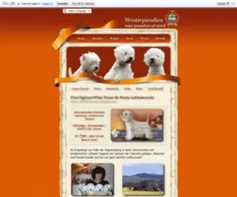 Westieparadies.de(Westie (West Highland White Terrier)) Screenshot