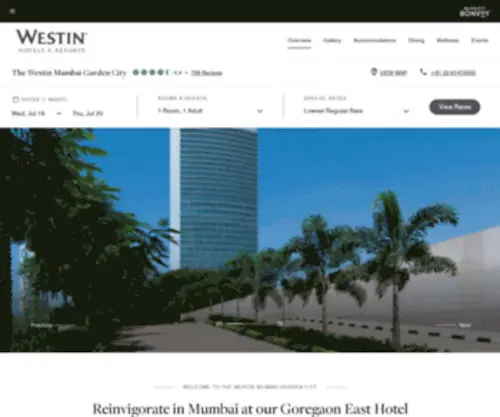 Westinmumbaigardencity.com(Premium Hotels in Mumbai) Screenshot