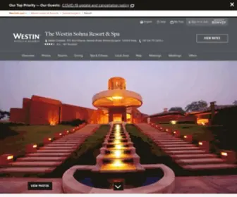 Westinsohnaresort.com(Resort Hotel in Sohna) Screenshot