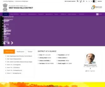 Westkhasihills.gov.in(The Official Website of the West Khasi Hills District Administration) Screenshot