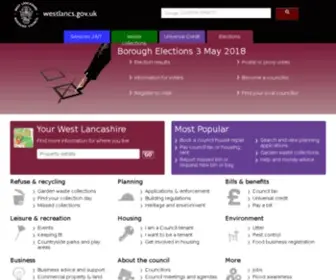 Westlancashire.gov.uk(West Lancashire Borough Council) Screenshot