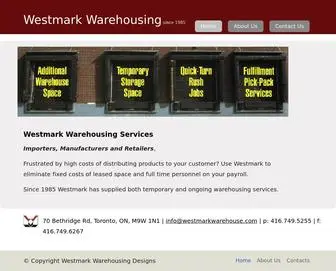 Westmarkwarehouse.com(Westmark Warehousing Services) Screenshot