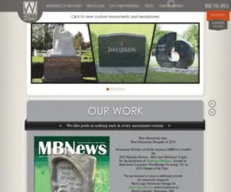 Westmemorials.com(Headstones, Monuments & Cemetery Statues) Screenshot