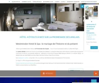 Westminster-Nice.com(⇒ Hotel 4 étoiles Nice Promenade des Anglais) Screenshot