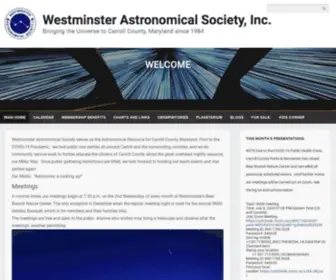 Westminsterastro.org(Bringing the Universe to Carroll County) Screenshot