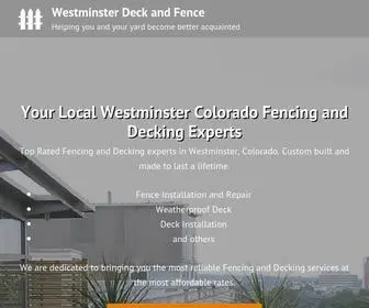 Westminsterdeckandfence.com(Westminster's Top Rated Fencing and Decking Contractors) Screenshot