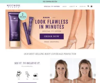 Westmorebeauty.com(Concealing Makeup and Body Coverage) Screenshot