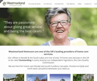 Westmorlandhomecare.co.uk(Westmorland Homecare for elderly home care services in South Lakes and North Lancashire) Screenshot