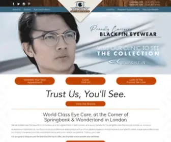 Westmounteyes.com(London Optometrists @ Springbank & Wonderland) Screenshot