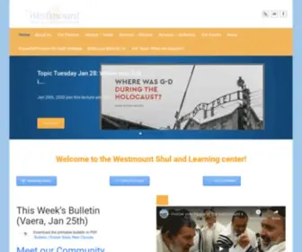 Westmountshul.com(Westmount Shul & Learning Centre) Screenshot