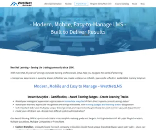 Westnetlearning.com(Learning Management System) Screenshot