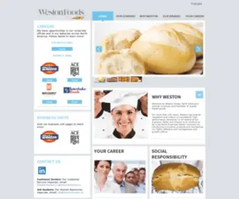 Westonfoods.ca(Weston Foodservice) Screenshot