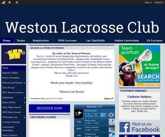 Westonlax.com(Weston Lacrosse Club CT Inc) Screenshot