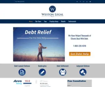 Westonlegal.com(Debt Help) Screenshot