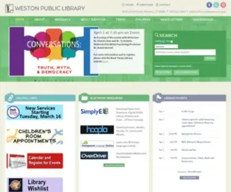 Westonpubliclibrary.org(WESTON PUBLIC LIBRARY) Screenshot