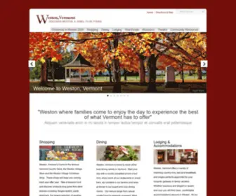 Westonvt.com(Weston, Vermont) Screenshot