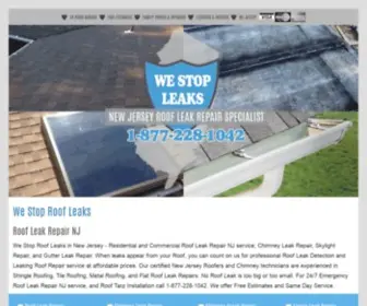 Westoproofleaks.com(Roofing & Chimney Leak Repair in NJ) Screenshot