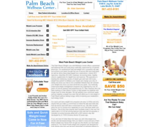 Westpalmbeachweightloss.com(West Palm Beach Weight Loss and Diet Center) Screenshot