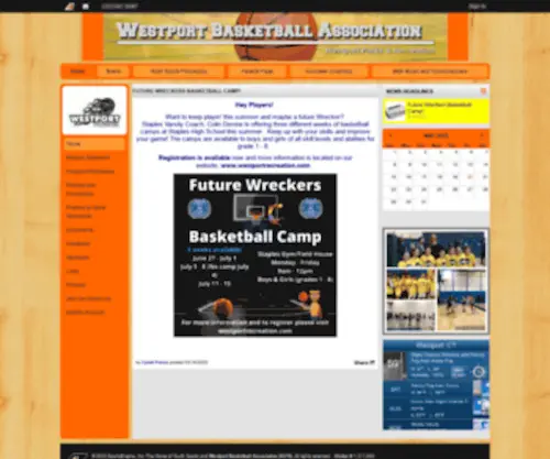 Westportbasketball.org(Westport Basketball Association) Screenshot