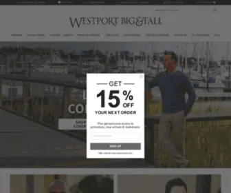 Westportbigandtall.com(Luxury Big and Tall Clothing for Men) Screenshot