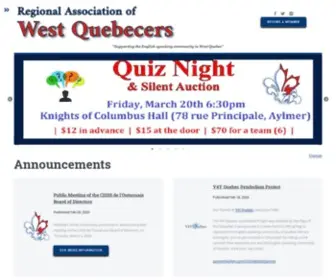 WestQuebecers.ca(West Quebecers) Screenshot