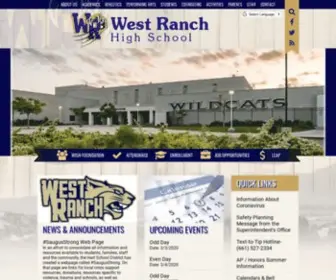 Westranchhighschool.com(West Ranch High School) Screenshot