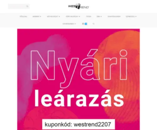 Westrend.hu(Főoldal) Screenshot