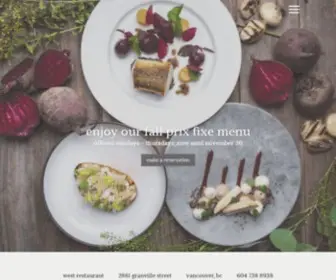 Westrestaurant.com(Dining in Vancouver) Screenshot