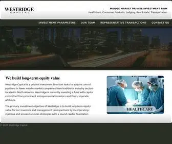 Westridgecapital.com(Westridge Capital) Screenshot