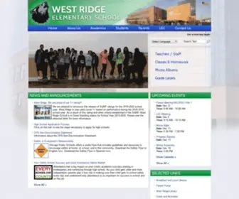 Westridgeelementary.org(West Ridge Elementary School) Screenshot