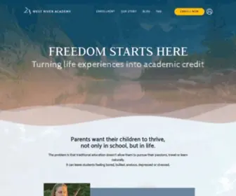 Westriveracademy.com(Private School) Screenshot