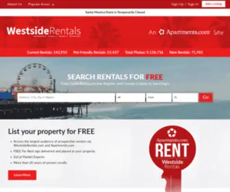 Westsiderentals.com(Westside Rentals) Screenshot