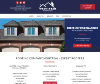 Weststarroofing.com(Roofing Company Montreal) Screenshot