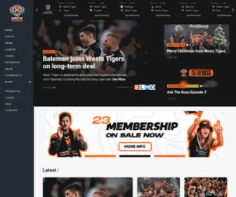 Weststigers.com.au(Official website of the Wests Tigers) Screenshot