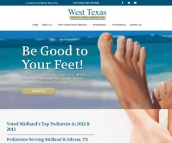 Westtexasfootandankle.com(West Texas Foot & Ankle Associates) Screenshot