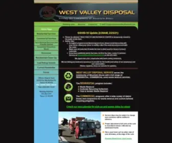 Westvalleydisposal.com(West Valley Disposal Service) Screenshot